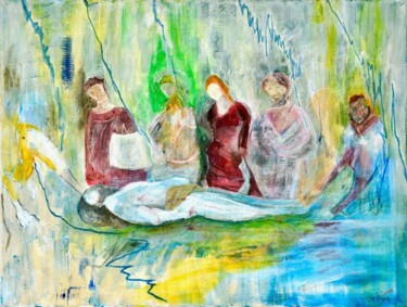 Pintura titulada "Mise au tombeau de…" por Georges Lievre, Obra de arte original, Acrílico