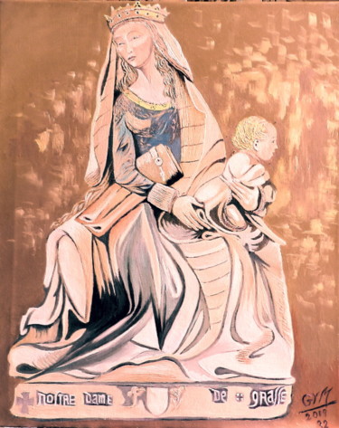 Painting titled "Nostre Dame de Gras…" by Gym, Original Artwork, Oil