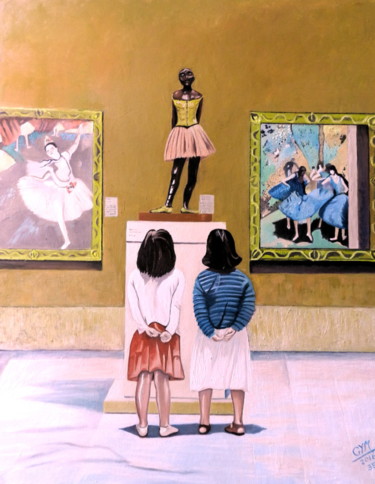 Картина под названием "Musée d' Orsay" - Gym, Подлинное произведение искусства, Масло