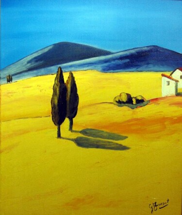 Peinture intitulée "solitude" par Georges Mournet, Œuvre d'art originale