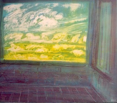 Peinture intitulée "Intérieur extérieur" par Georges Roques, Œuvre d'art originale, Acrylique