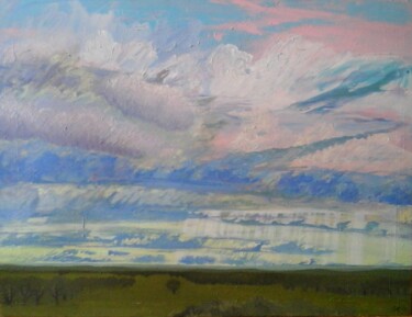 Pittura intitolato "Immensité du ciel.j…" da Georges Roques, Opera d'arte originale, Acrilico