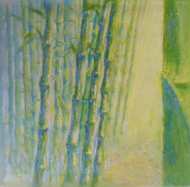 Ζωγραφική με τίτλο "Bambou" από Georges Szmalc, Αυθεντικά έργα τέχνης, Παστέλ