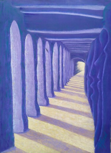 Malerei mit dem Titel "captivating vaults" von Georges Szmalc, Original-Kunstwerk, Pastell
