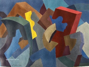 Peinture intitulée "EXPRESSION 101" par Georges Troubat, Œuvre d'art originale, Huile