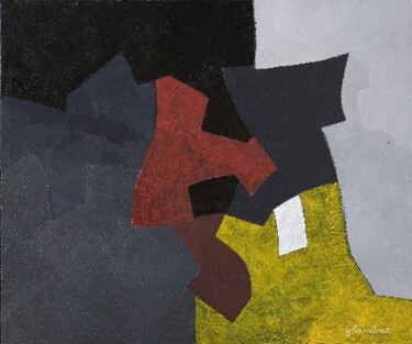 Peinture intitulée "COMPOSITION ABSTRAI…" par Georges Troubat, Œuvre d'art originale, Huile