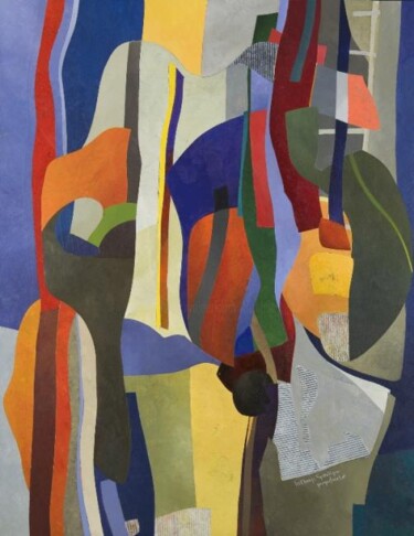 Peinture intitulée "Les champs synthéti…" par Georges Troubat, Œuvre d'art originale, Huile
