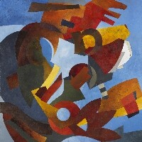 Peinture intitulée "Ainsi volent les co…" par Georges Troubat, Œuvre d'art originale, Huile