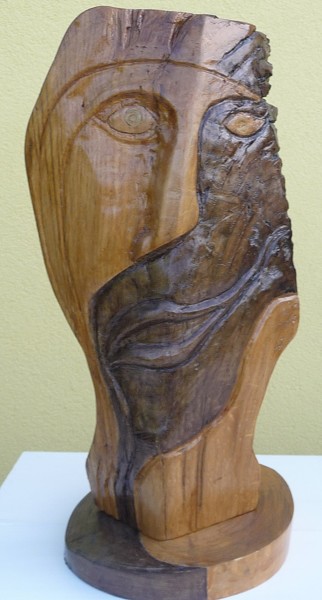 Sculpture intitulée "Je suis un seul vis…" par Yerry, Œuvre d'art originale, Bois