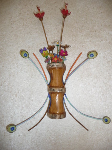雕塑 标题为“Papillon paon de la…” 由Yerry, 原创艺术品, 木