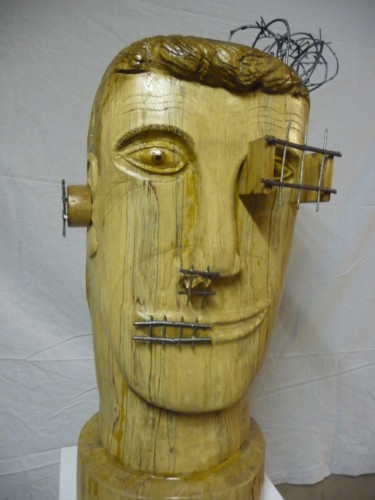 雕塑 标题为“Chacun se construit…” 由Yerry, 原创艺术品, 木