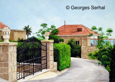 Schilderij getiteld "L 87 - Bab el Mina…" door Georges Serhal, Origineel Kunstwerk, Acryl