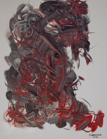 Peinture intitulée "feux d'artifice n 2" par Georges Wagner, Œuvre d'art originale, Acrylique