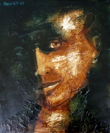 Peinture intitulée "Le regard" par Georges Rougy, Œuvre d'art originale, Huile