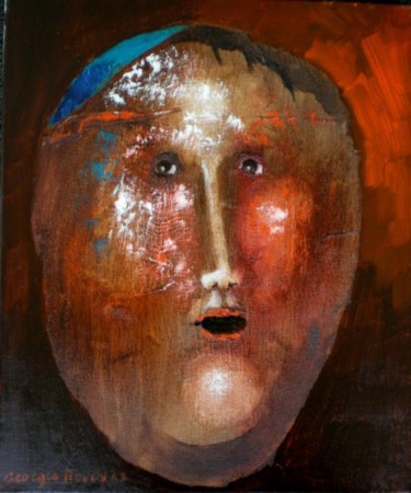 Peinture intitulée "tete15.jpg" par Georges Rougy, Œuvre d'art originale, Huile