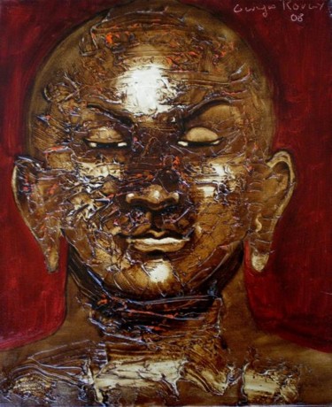 Peinture intitulée "Bouddha" par Georges Rougy, Œuvre d'art originale, Huile