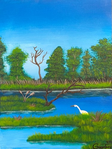 Painting titled "Bayou" by George Toups, Original Artwork, Acrylic