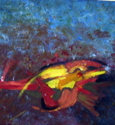 Peinture intitulée "l-oiseau-de-feu.jpg" par Georgette Gerbaud, Œuvre d'art originale