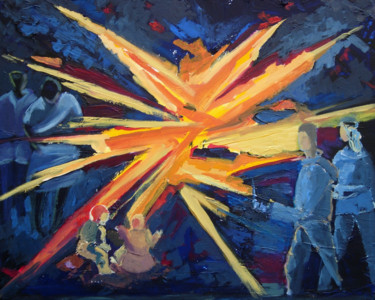 Peinture intitulée "solstice.jpg" par Georgette Gerbaud, Œuvre d'art originale