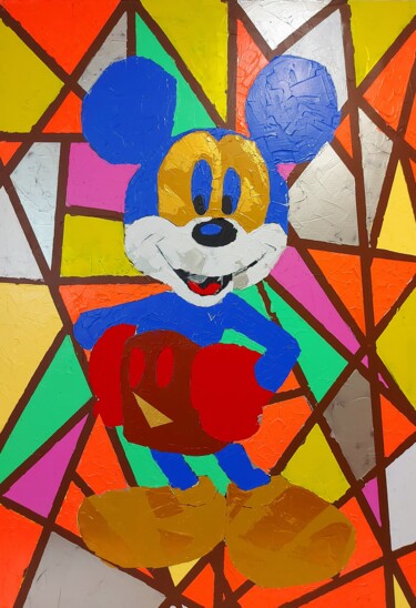 Peinture intitulée "Mickey" par Georgi Todorov, Œuvre d'art originale, Acrylique