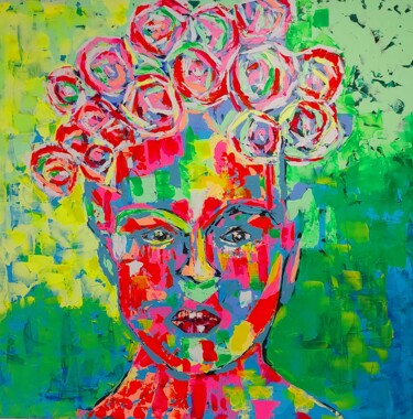 Painting titled "Frida" by Georgi Todorov, Original Artwork, Acrylic