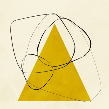Artes digitais intitulada "Pyramide Jaune" por Georgia Chagas, Obras de arte originais, Pintura digital