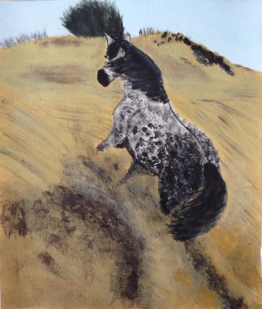 Painting titled "Desert Horse" by Georgie Brackenbury, Original Artwork, Acrylic
