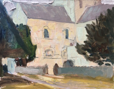 Painting titled "St Cross Church, Wi…" by Georgina Rey, Original Artwork, Oil