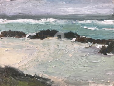 Painting titled "Sand Bank, Palmar" by Georgina Rey, Original Artwork, Oil