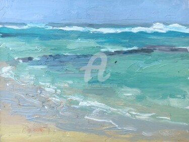 Painting titled "Sea Study, High Tid…" by Georgina Rey, Original Artwork, Oil