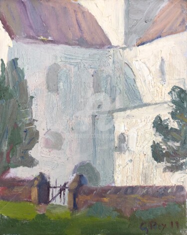 Pintura intitulada "Light on the Church" por Georgina Rey, Obras de arte originais, Óleo