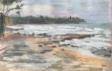 Painting titled "Brown's Bay" by Georgina Rey, Original Artwork, Pastel