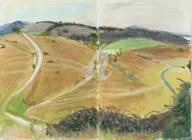 Pittura intitolato "Mill Pond Bottom" da Georgina Rey, Opera d'arte originale, Pastello
