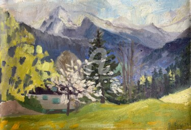 Painting titled "The Valley, Mygeve" by Georgina Rey, Original Artwork, Oil
