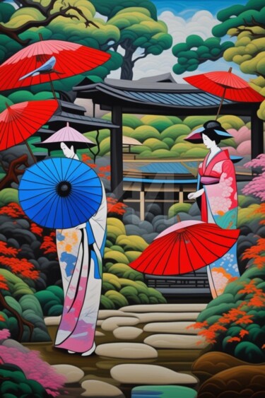 "Japan garden 15" başlıklı Dijital Sanat Georgii Stepanov tarafından, Orijinal sanat, AI tarafından oluşturulan görüntü