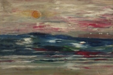 Painting titled "Ocean view" by Georgios Lemonis, Original Artwork, Acrylic