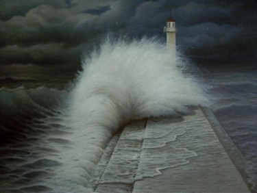 Painting titled "Embrace of the Waves" by Georgi Shishkov, Original Artwork