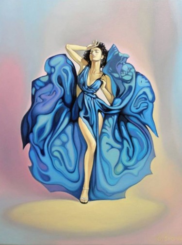 Malerei mit dem Titel "She.jpg" von Georgi Shopov, Original-Kunstwerk, Öl
