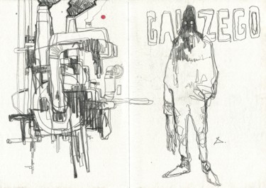 Rysunek zatytułowany „С A L Z E G O” autorstwa Georgy Stork, Oryginalna praca, Ołówek