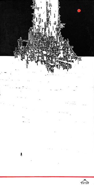Картина под названием "Wasteland" - Georgy Stork, Подлинное произведение искусства, Акрил Установлен на Деревянная рама для…