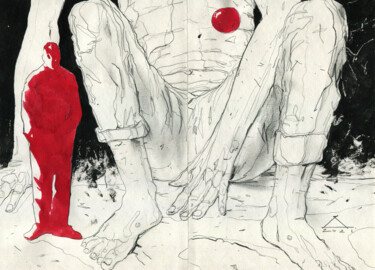 Dibujo titulada "Person'a" por Georgy Stork, Obra de arte original, Lápiz
