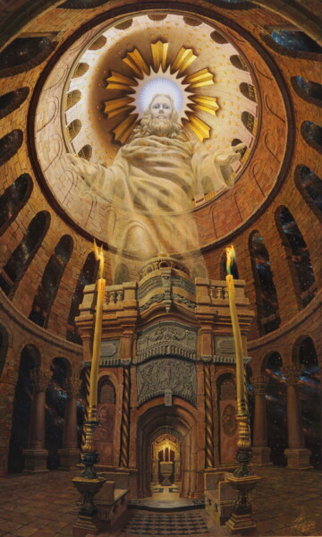 Pittura intitolato "HOLY spirit" da Georgii Ineshin (Georgy Ineshin Gotcha), Opera d'arte originale, Olio
