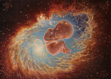 Картина под названием "star child" - Георгий Инешин (Georgy Ineshin / GOTCHA), Подлинное произведение искусства, Масло