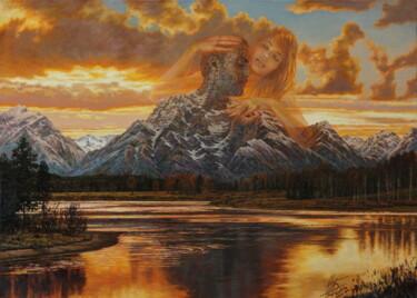 Malerei mit dem Titel "Evening Rendez Vous" von Georgii Ineshin (Georgy Ineshin Gotcha), Original-Kunstwerk, Öl Auf Keilrahm…