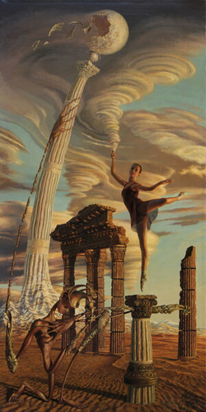 Pintura titulada "Worship" por Georgii Ineshin (Georgy Ineshin Gotcha), Obra de arte original, Oleo Montado en Bastidor de c…