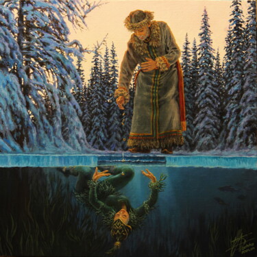 Pintura titulada "REFLECTION" por Georgii Ineshin (Georgy Ineshin Gotcha), Obra de arte original, Oleo Montado en Bastidor d…