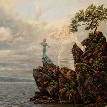 Peinture intitulée "Cape Yliko (Nenets…" par Georgii Ineshin (Georgy Ineshin Gotcha), Œuvre d'art originale, Huile Monté sur…