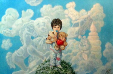 Картина под названием "игрушка х-м 60-80" - Георгий Инешин (Georgy Ineshin / GOTCHA), Подлинное произведение искусства, Масло