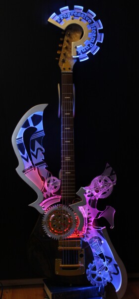 Design intitolato "SteamPunk Guitar 20…" da Georgii Ineshin (Georgy Ineshin Gotcha), Opera d'arte originale, apparecchio