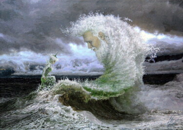 Картина под названием "ангара и Байкал 11.…" - Георгий Инешин (Georgy Ineshin / GOTCHA), Подлинное произведение искусства